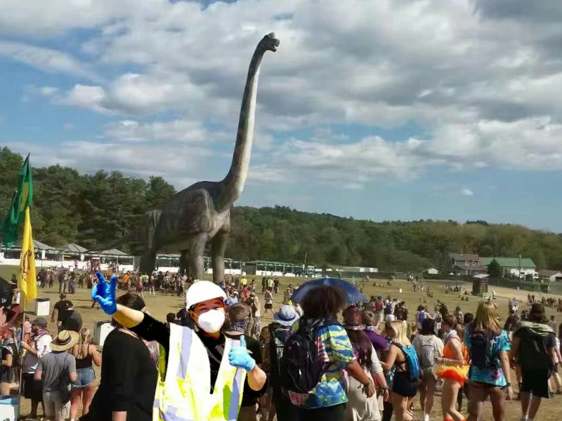 Life-size Animatronic dinosaur in Columubs, USA